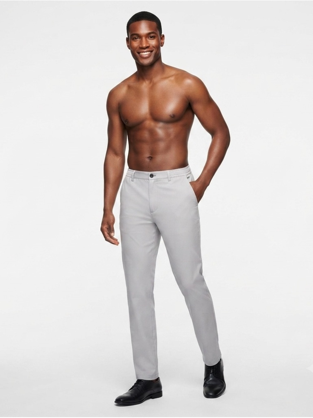 Marc New York Men’s Light Gray Slacks Size 38/32 Stretch Comfort Fit